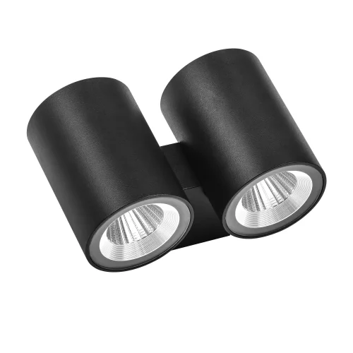 Настенный светильник LED Paro 352672 Lightstar уличный IP65 чёрный 2 лампы, плафон чёрный в стиле хай-тек LED