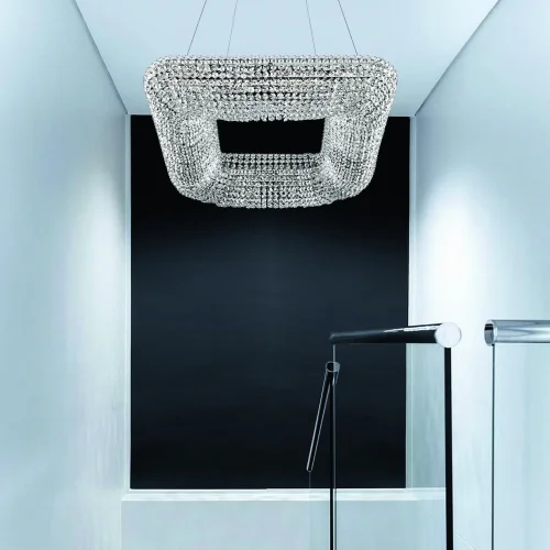 Люстра подвесная / потолочная LED Rimini S504.0.60.C.3000 Arte Perfetto Luce прозрачная на 1 лампа, основание никель в стиле классический  фото 2