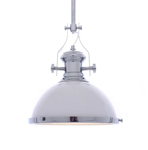 Светильник подвесной Ettore LDP 710-300 WT Lumina Deco белый 1 лампа, основание хром в стиле лофт  фото 3