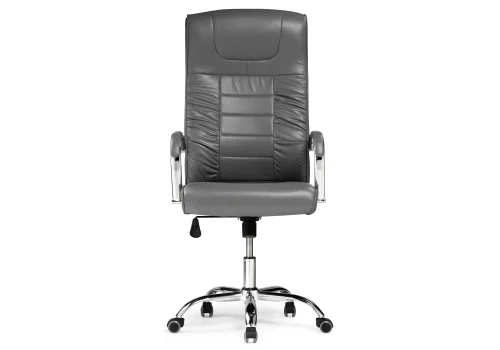 Компьютерное кресло Longer light gray 15263 Woodville, серый/искусственная кожа, ножки/металл/хром, размеры - *1280***600*660 фото 4