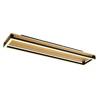 Светильник потолочный LED Firkant 4434-3C F-promo чёрный на 1 лампу, основание коричневое чёрное в стиле современный 