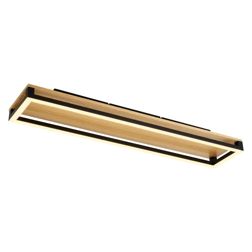 Светильник потолочный LED Firkant 4434-3C F-promo чёрный на 1 лампу, основание коричневое чёрное в стиле современный 