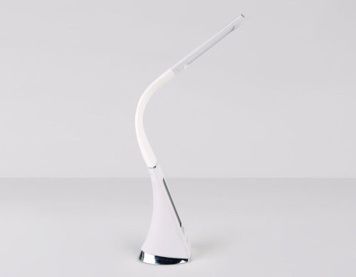 Настольная лампа офисная LED DE508 Ambrella light белая 1 лампа, основание белое металл в стиле хай-тек современный  фото 2