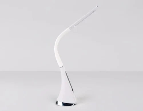 Настольная лампа офисная LED DE508 Ambrella light белая на 1 лампу, основание белое металл в стиле современный хай-тек фото 2