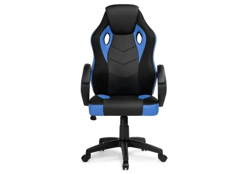 Кресло игровое Kard black / blue 15250 Woodville, синий/искусственная кожа, ножки/пластик/чёрный, размеры - *1210***620*690 фото 2