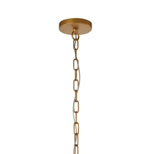 Люстра подвесная Dolium 4133-5P Favourite бежевая золотая на 5 ламп, основание золотое в стиле современный  фото 4