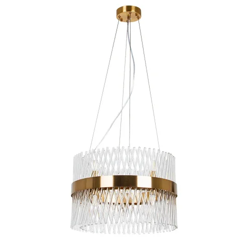 Люстра подвесная Acapulco A1073LM-10PB Arte Lamp прозрачная на 10 ламп, основание медь в стиле современный  Люстра подвесная Acapulco A1073LM-10PB Arte Lamp прозрачная на 10 ламп, основание медь в стиле современный