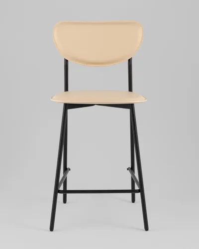 Стул барный Minnie, бежевый УТ000039216 Stool Group, бежевый/экокожа, ножки/металл/чёрный, размеры - ***** фото 2