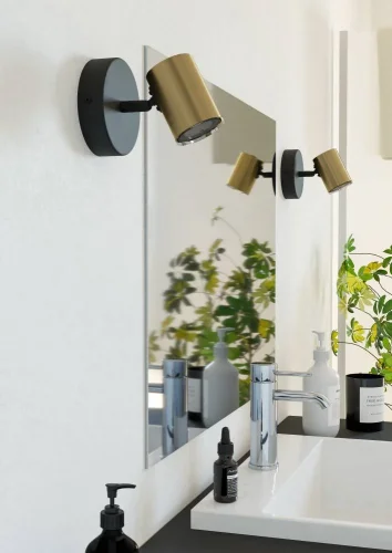 Бра Consuma 300583 Eglo латунь на 1 лампу, основание чёрное в стиле современный фото 3 Бра Consuma 300583 Eglo латунь на 1 лампу, основание чёрное в стиле современный фото 3