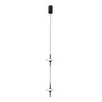 Светильник подвесной LED Zenith SL6231.403.02 ST-Luce прозрачный на 2 лампы, основание чёрное в стиле минимализм 