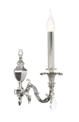 Бра Ancona E 2.1.1.200 SB Dio D'Arte без плафона на 1 лампа, основание серебряное серое в стиле классический 