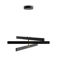 Светильник подвесной LED Origami MOD163PL-L38B4K1 Maytoni чёрный 1 лампа, основание чёрное в стиле современный хай-тек линейный