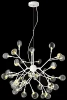 Люстра подвесная Fiorita WE241.36.003 Wertmark прозрачная на 36 ламп, основание белое в стиле флористика современный ветви