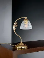 Настольная лампа P 6352 P Reccagni Angelo белая 1 лампа, основание золотое металл в стиле классический 