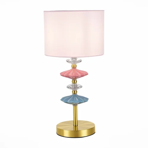 Настольная лампа Attic SLE1117-204-01 Evoluce розовая 1 лампа, основание золотое металл в стиле классический 