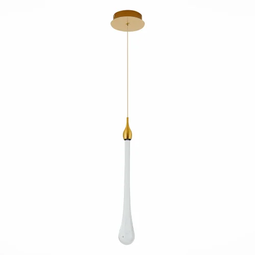 Светильник подвесной LED Faenza SL6103.203.01 ST-Luce прозрачный 1 лампа, основание золотое в стиле современный  фото 2
