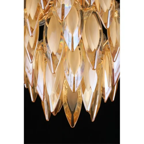 Люстра подвесная Maria APL.831.03.15 Aployt янтарная на 15 ламп, основание золотое в стиле классический  фото 3