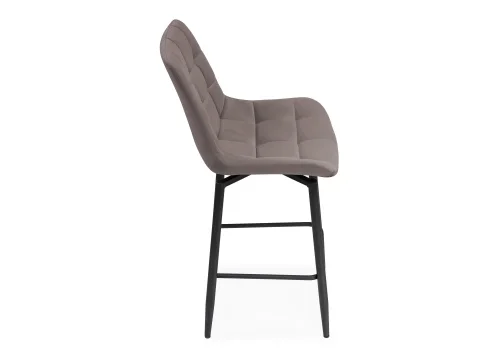 Полубарный стул Алст К крутящийся латте / черный 502283 Woodville, бежевый/велюр, ножки/металл/чёрный, размеры - ****500*580 фото 5