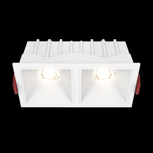 Светильник точечный Alfa LED DL043-02-10W3K-SQ-W Maytoni белый на 2 лампы, основание белое в стиле современный фото 13