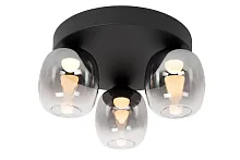 Светильник потолочный LED Tamino 74119/15/30 Lucide дымчатый на 3 лампы, основание чёрное в стиле современный 