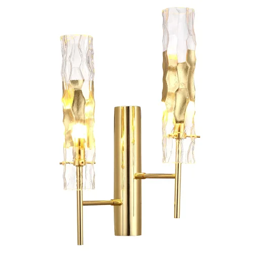Бра PRIMAVERA AP2 GOLD Crystal Lux прозрачный на 2 лампы, основание золотое в стиле современный фото 5