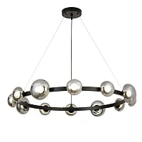 Люстра подвесная LED Svamp 4517-12P Favourite серая чёрная на 12 ламп, основание чёрное в стиле классический 