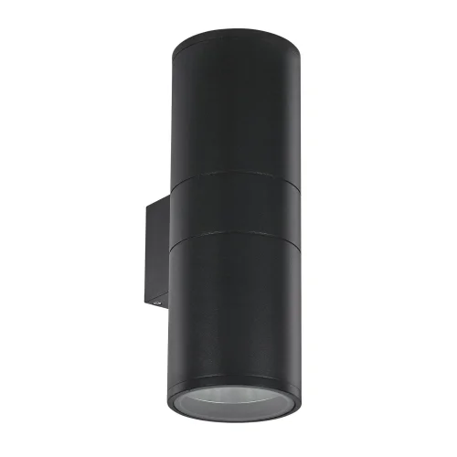 Настенный светильник уличный GUN AP2 BIG NERO Ideal Lux уличный IP55 чёрный 2 лампы, плафон чёрный в стиле современный E27