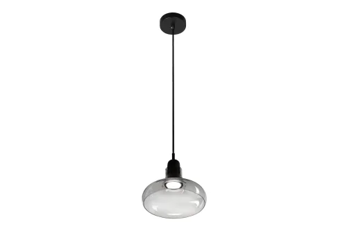 Светильник подвесной Puro AP9006-1C GR iLamp серый чёрный 1 лампа, основание чёрное в стиле современный  фото 2