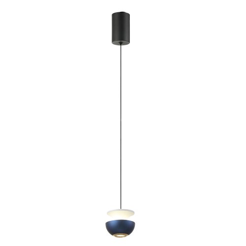 Светильник подвесной LED ASTRA SP LED BLUE Crystal Lux синий 1 лампа, основание чёрное в стиле современный шар фото 3