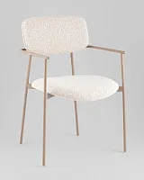Стул Doe, светло-бежевый, бежевые ножки УТ000040249 Stool Group, бежевый/букле, ножки/металл/бежевый, размеры - *820****