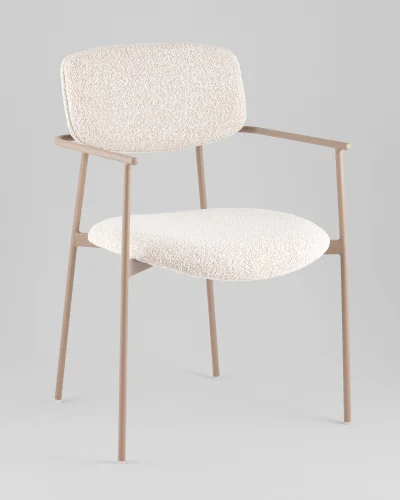 Стул Doe, светло-бежевый, бежевые ножки УТ000040249 Stool Group, бежевый/букле, ножки/металл/бежевый, размеры - *820****
