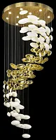 Люстра каскадная Agnella WE195.12.303 Wertmark белая золотая на 12 ламп, основание золотое в стиле арт-деко современный 