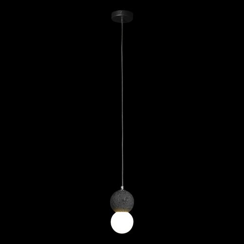 Светильник подвесной Quill 10109 Dark grey LOFT IT белый 1 лампа, основание чёрное в стиле арт-деко шар фото 2
