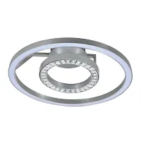 Люстра потолочная LED Sanori 2593-2U Favourite серебряная на 1 лампа, основание серебряное в стиле современный кольца