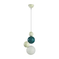 Светильник подвесной Ballons 8008/1A Lumion белый на 1 лампу, основание белое голубое в стиле современный 