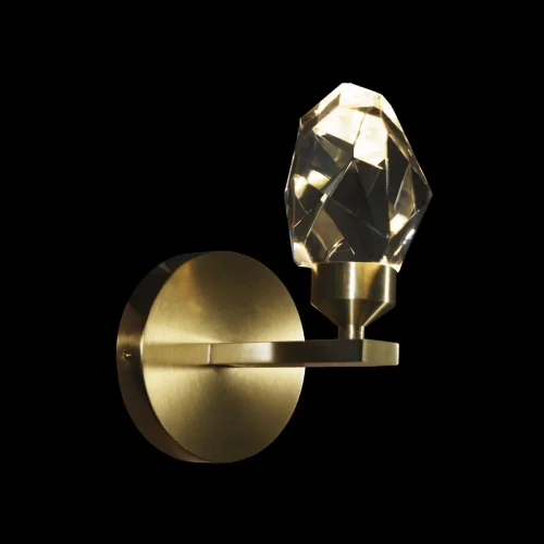 Бра LED Rock 10111W Gold LOFT IT прозрачный на 1 лампа, основание золотое в стиле современный  фото 8