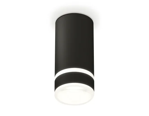 Светильник накладной XS8162005 Ambrella light чёрный 1 лампа, основание чёрное в стиле хай-тек круглый