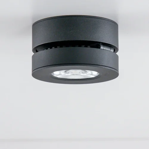 Светильник накладной LED Стамп CL558031N Citilux чёрный 1 лампа, основание чёрное в стиле современный хай-тек круглый фото 4