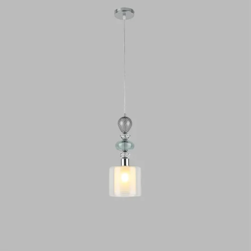 Светильник подвесной Ganna 8292/1A Lumion белый на 1 лампу, основание хром в стиле классический фото 5
