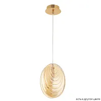 Светильник подвесной MAR SP1 AMBER Crystal Lux янтарный 1 лампа, основание золотое в стиле современный 