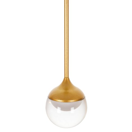 Светильник подвесной LED Kollins MR1060-1PL MyFar прозрачный 1 лампа, основание золотое в стиле современный хай-тек  фото 3