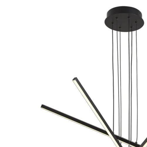 Светильник подвесной LED LAMPS 81103/3C BLACK Natali Kovaltseva чёрный 1 лампа, основание чёрное в стиле хай-тек современный линейный фото 3