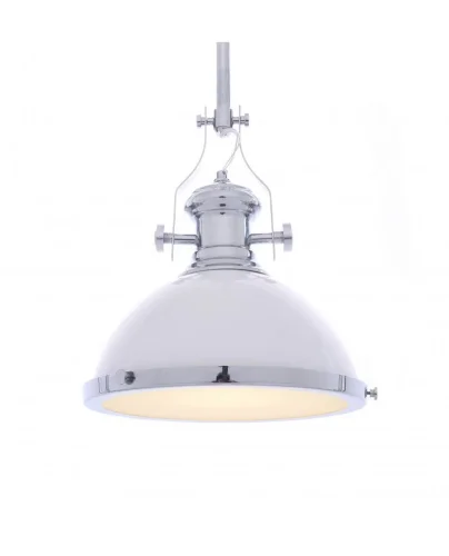 Светильник подвесной Ettore LDP 710-300 WT Lumina Deco белый на 1 лампу, основание хром в стиле лофт 