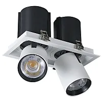 Светильник точечный LED Dorsum WTD.O31.067.30.20 Wertmark белый на 2 лампы, основание белое в стиле хай-тек современный прямоугольный