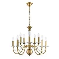 Люстра подвесная Incanto 8033/10 Lumion без плафона на 10 ламп, основание медь в стиле классический 