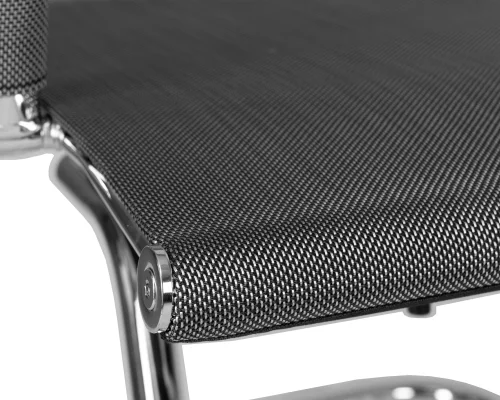Офисное кресло для посетителей 102N_Mesh-LMR CODY MESH, цвет сиденья серая сетка, цвет основания хромированная сталь Dobrin, /сетка, ножки/металл/хром, размеры - *880**** фото 7