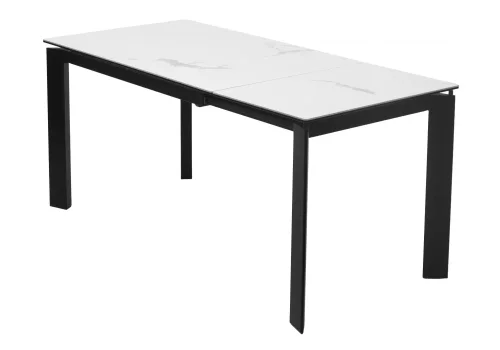 Стеклянный стол Corner 120 matte statuario стекло белый мрамор матовый / керамика черный 518854 Woodville столешница белая из стекло фото 9