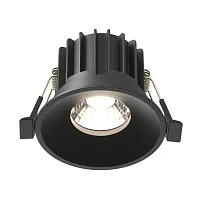 Светильник точечный LED Round DL058-12W4K-B Maytoni чёрный 1 лампа, основание  в стиле современный 