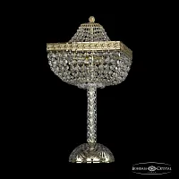 Настольная лампа 19282L4/H/25IV G Bohemia Ivele Crystal прозрачная 4 лампы, основание золотое металл в стиле классический sp