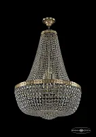 Люстра потолочная хрустальная 19281/H2/55IV G Bohemia Ivele Crystal прозрачная на 12 ламп, основание золотое в стиле классический sp